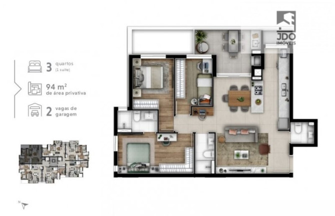 Imagem Apartamento com 3 Quartos à Venda, 94 m² em Cabral - Curitiba Imagem Apartamento com 3 Quartos à Venda, 94 m² em Cabral - Curitiba