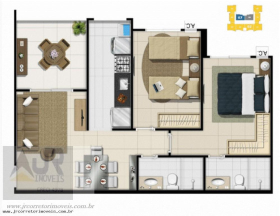 Imagem Apartamento com 2 Quartos à Venda, 68 m² em Praia Itaparica - Vila Velha Imagem Apartamento com 2 Quartos à Venda, 68 m² em Praia Itaparica - Vila Velha