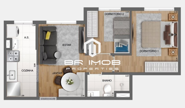 Imagem Imóvel com 2 Quartos à Venda, 38 m² em Brás - São Paulo