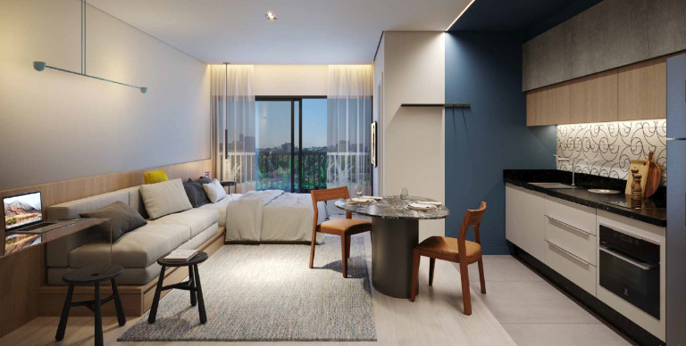 Imagem Kitnet com 1 Quarto à Venda, 30 m² em Campo Comprido - Curitiba Imagem Kitnet com 1 Quarto à Venda, 30 m² em Campo Comprido - Curitiba