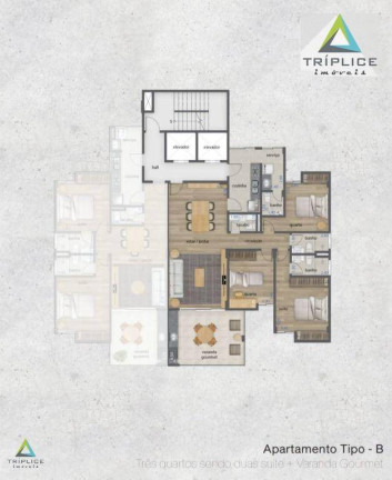 Imagem Apartamento com 3 Quartos à Venda, 121 m² em São Mateus - Juiz De Fora Imagem Apartamento com 3 Quartos à Venda, 121 m² em São Mateus - Juiz De Fora