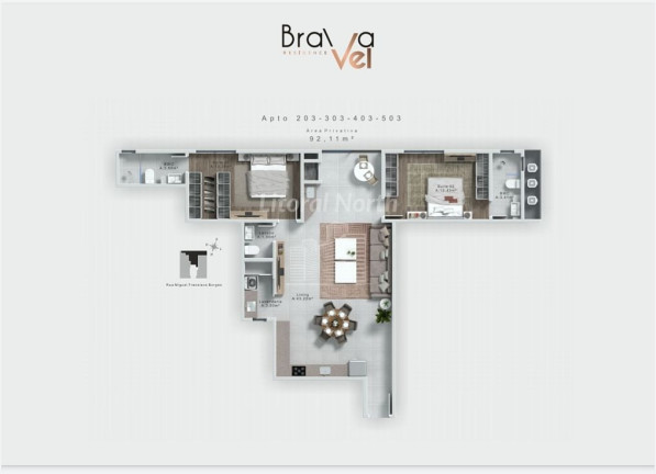 Imagem Apartamento com 3 Quartos à Venda, 161 m² em Praia Brava - Itajaí