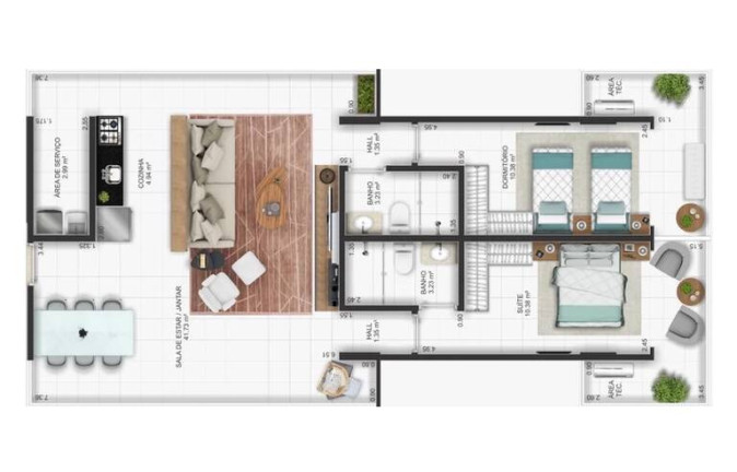 Imagem Apartamento com 2 Quartos à Venda, 93 m² em Guilhermina - Praia Grande