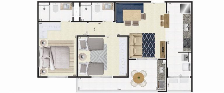 Imagem Apartamento com 2 Quartos à Venda, 71 m² em Guilhermina - Praia Grande Imagem Apartamento com 2 Quartos à Venda, 71 m² em Guilhermina - Praia Grande