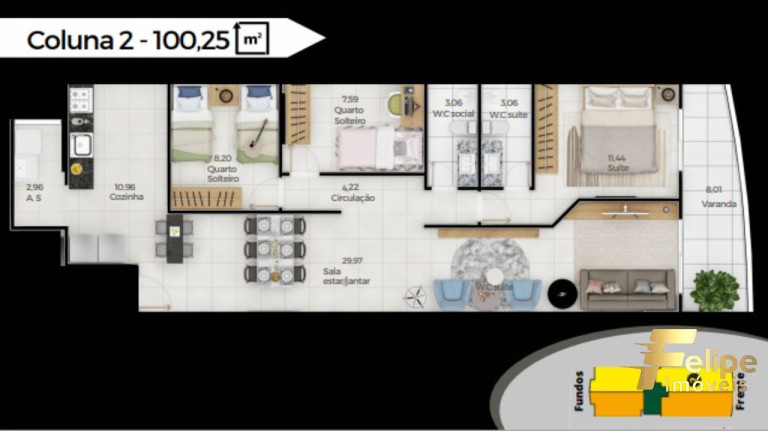 Imagem Imóvel com 2 Quartos à Venda, 70 m² em Bento Ferreira - Vitória Imagem Imóvel com 2 Quartos à Venda, 70 m² em Bento Ferreira - Vitória