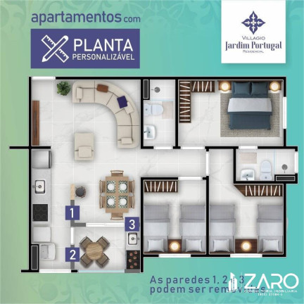 Imagem Apartamento com 3 Quartos à Venda, 73 m² em Jardim Portugal - Rio Claro Imagem Apartamento com 3 Quartos à Venda, 73 m² em Jardim Portugal - Rio Claro