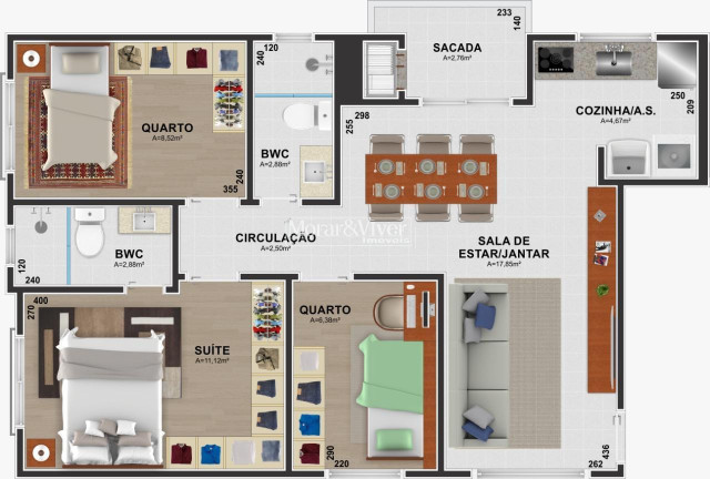 Imagem Apartamento com 3 Quartos à Venda, 70 m² em Cidade Jardim - São José Dos Pinhais Imagem Apartamento com 3 Quartos à Venda, 70 m² em Cidade Jardim - São José Dos Pinhais