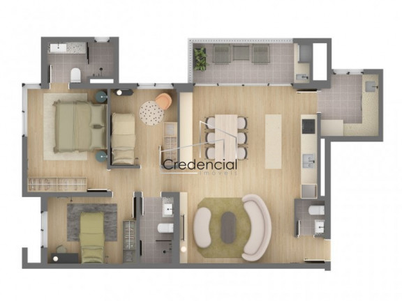 Apartamento com 3 Quartos à Venda, 107 m² em Vila Izabel - Curitiba