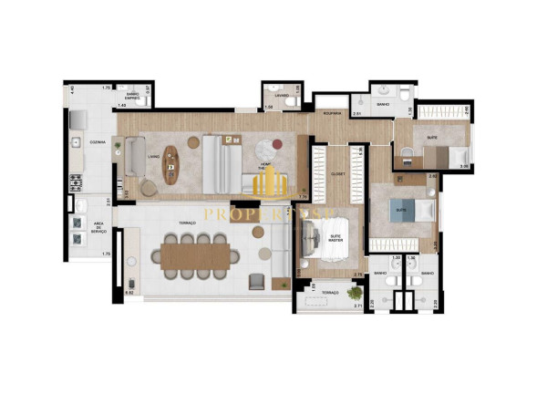 Imagem Apartamento com 4 Quartos à Venda, 136 m² em Vila Anastácio - São Paulo