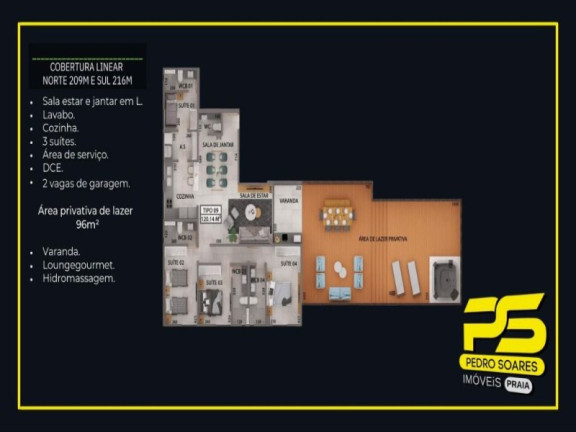 Imagem Imóvel com 3 Quartos à Venda, 216 m² em Bessa - João Pessoa Imagem Imóvel com 3 Quartos à Venda, 216 m² em Bessa - João Pessoa