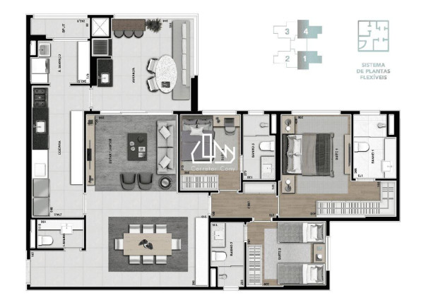 Imagem Apartamento com 3 Quartos à Venda, 139 m² em Jardim Leblon - Cuiabá Imagem Apartamento com 3 Quartos à Venda, 139 m² em Jardim Leblon - Cuiabá