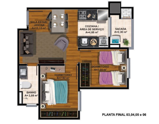 Imagem Apartamento com 2 Quartos à Venda, 43 m² em Nossa Senhora Das Graças - Caxias Do Sul Imagem Apartamento com 2 Quartos à Venda, 43 m² em Nossa Senhora Das Graças - Caxias Do Sul