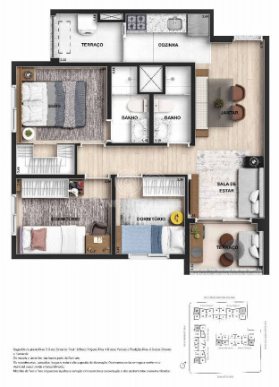 Imagem Apartamento com 3 Quartos à Venda, 63 m² em Vila Carrão - São Paulo