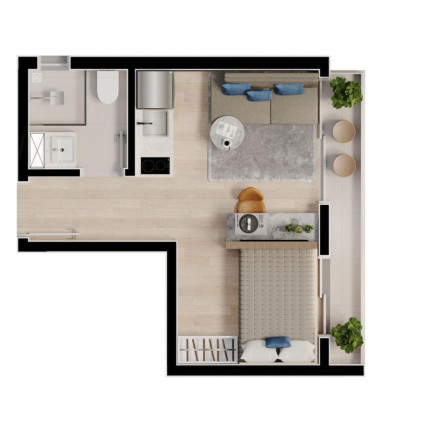 Imagem Imóvel com 1 Quarto à Venda, 24 m² em Prado Velho - Curitiba Imagem Imóvel com 1 Quarto à Venda, 24 m² em Prado Velho - Curitiba