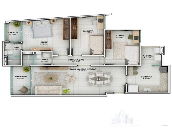 Imagem Imóvel com 3 Quartos à Venda, 91 m² em Niterói - Volta Redonda