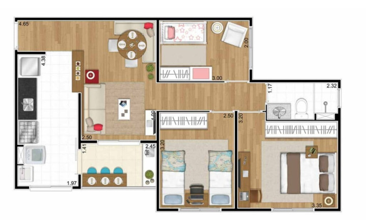 Imagem Apartamento com 2 Quartos à Venda, 56 m² em Votupoca - Barueri Imagem Apartamento com 2 Quartos à Venda, 56 m² em Votupoca - Barueri