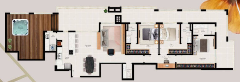 Imagem Apartamento com 3 Quartos à Venda, 212 m² em Kobrasol - São José Imagem Apartamento com 3 Quartos à Venda, 212 m² em Kobrasol - São José