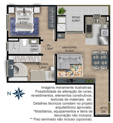 Imagem Apartamento com 2 Quartos à Venda, 48 m² em Cidade Nova - Caxias Do Sul Imagem Apartamento com 2 Quartos à Venda, 48 m² em Cidade Nova - Caxias Do Sul