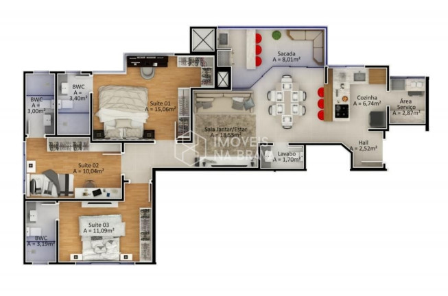 Imagem Cobertura com 3 Quartos à Venda, 139 m² em Ressacada - Itajaí Imagem Cobertura com 3 Quartos à Venda, 139 m² em Ressacada - Itajaí