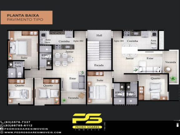 Imagem Apartamento com 2 Quartos à Venda, 61 m² em Bancários - João Pessoa Imagem Apartamento com 2 Quartos à Venda, 61 m² em Bancários - João Pessoa