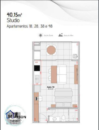 Apartamento com 1 Quarto à Venda, 54 m² em Toninhas - Ubatuba