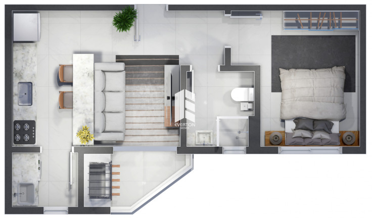 Imagem Apartamento com 1 Quarto à Venda, 32 m² em Centro - Santa Maria Imagem Apartamento com 1 Quarto à Venda, 32 m² em Centro - Santa Maria