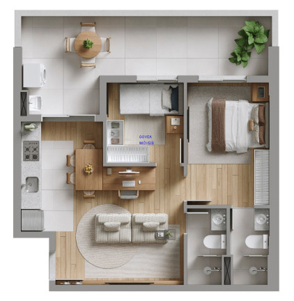 Imagem Apartamento com 2 Quartos à Venda, 27 m² em Novo Mundo - Curitiba Imagem Apartamento com 2 Quartos à Venda, 27 m² em Novo Mundo - Curitiba