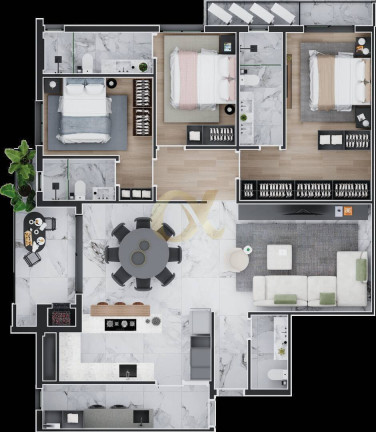 Imagem Apartamento com 3 Quartos à Venda, 286 m² em Santo Antônio - Joinville
