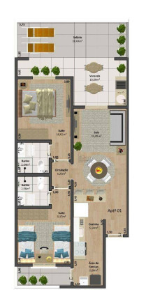 Imagem Apartamento com 2 Quartos à Venda, 83 m² em Mata Atlântica - Volta Redonda Imagem Apartamento com 2 Quartos à Venda, 83 m² em Mata Atlântica - Volta Redonda