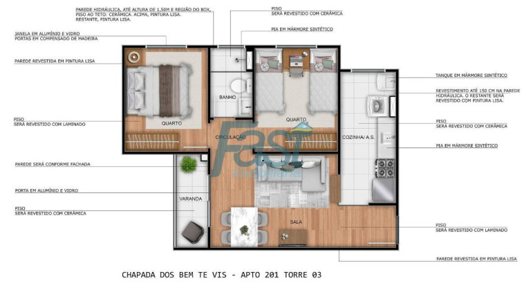 Imagem Apartamento com 2 Quartos à Venda, 42 m² em Jardim Imperial - Cuiabá Imagem Apartamento com 2 Quartos à Venda, 42 m² em Jardim Imperial - Cuiabá