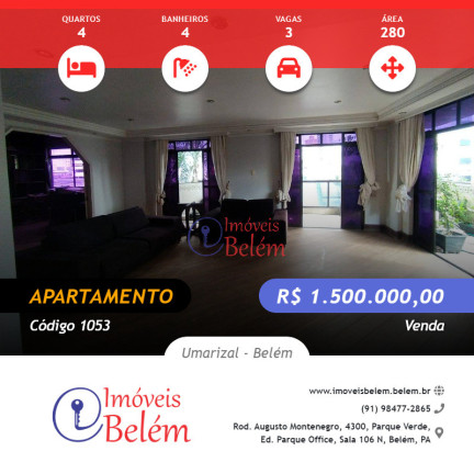 Apartamento com 4 Quartos à Venda, 280 m² em Umarizal - Belém