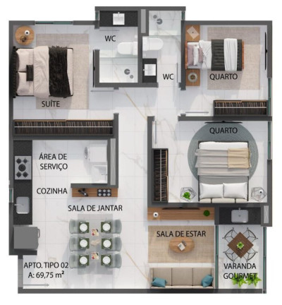 Imagem Apartamento com 2 Quartos à Venda, 56 m² em Jardim São Paulo - João Pessoa Imagem Apartamento com 2 Quartos à Venda, 56 m² em Jardim São Paulo - João Pessoa