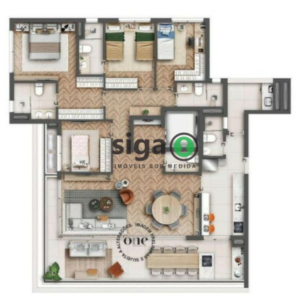 Imagem Apartamento com 4 Quartos à Venda, 167 m² em Brooklin - São Paulo Imagem Apartamento com 4 Quartos à Venda, 167 m² em Brooklin - São Paulo