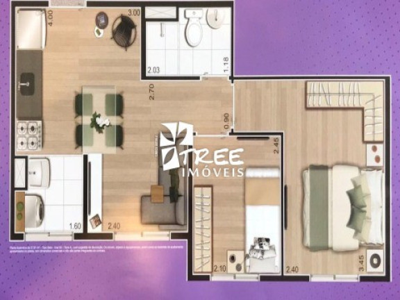 Imagem Apartamento com 2 Quartos à Venda, 35 m² em Vila Ré - São Paulo