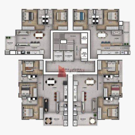 Imagem Apartamento com 2 Quartos à Venda, 73 m² em Vila Operária - Itajaí Imagem Apartamento com 2 Quartos à Venda, 73 m² em Vila Operária - Itajaí