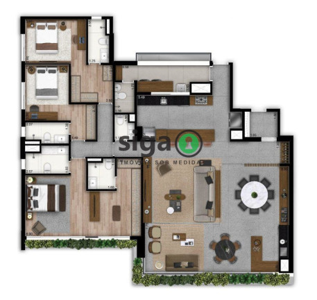 Imagem Apartamento com 3 Quartos à Venda, 201 m² em Brooklin - São Paulo Imagem Apartamento com 3 Quartos à Venda, 201 m² em Brooklin - São Paulo