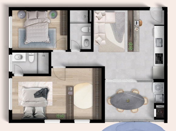 Imagem Apartamento com 2 Quartos à Venda, 55 m² em Juvevê - Curitiba
