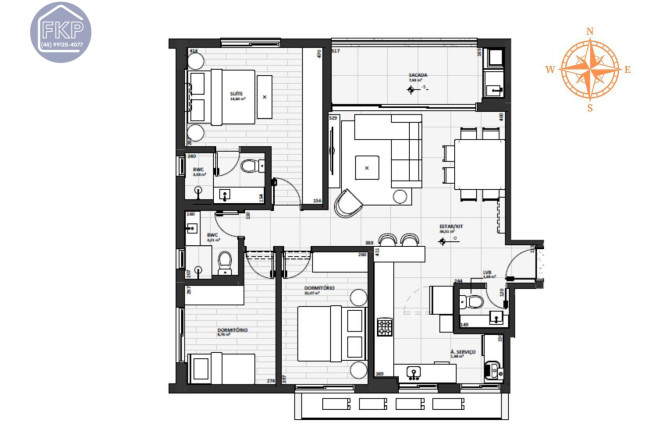 Imagem Apartamento com 3 Quartos à Venda, 107 m² em Centro - Florianópolis