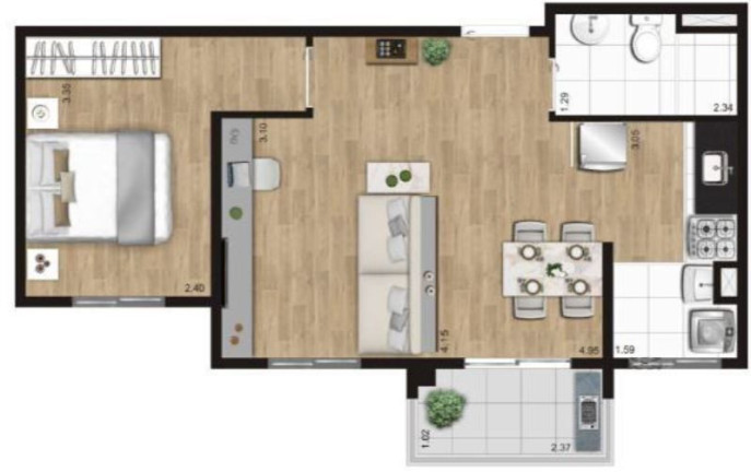 Imagem Apartamento com 2 Quartos à Venda, 44 m² em Taboão - São Bernardo Do Campo Imagem Apartamento com 2 Quartos à Venda, 44 m² em Taboão - São Bernardo Do Campo