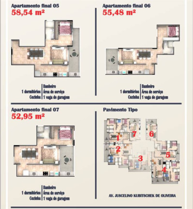Imagem Apartamento com 1 Quarto à Venda, 59 m² em Caiçara - Praia Grande