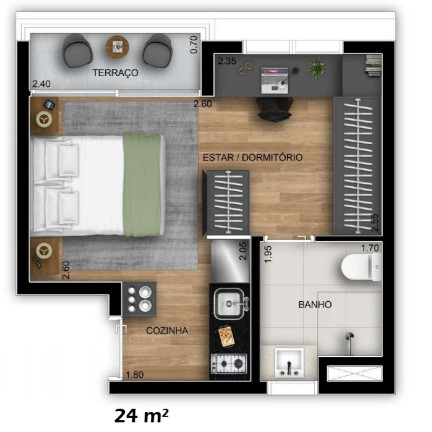 Imagem Apartamento com 1 Quarto à Venda, 24 m² em Vila Madalena - São Paulo
