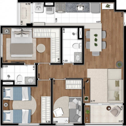 Imagem Imóvel com 3 Quartos à Venda, 70 m² em Santo Amaro - São Paulo Imagem Imóvel com 3 Quartos à Venda, 70 m² em Santo Amaro - São Paulo