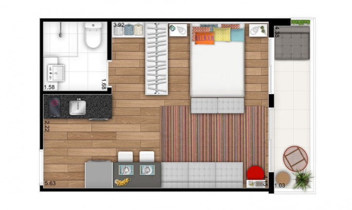 Imagem Studio com 1 Quarto à Venda, 30 m² em Centro - São Paulo Imagem Studio com 1 Quarto à Venda, 30 m² em Centro - São Paulo