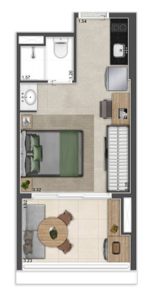 Imagem Imóvel com 1 Quarto à Venda, 27 m² em Perdizes - São Paulo