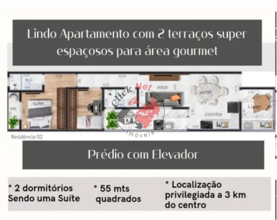 Imagem Apartamento com 2 Quartos à Venda, 55 m² em Vila Alice - Santo André Imagem Apartamento com 2 Quartos à Venda, 55 m² em Vila Alice - Santo André