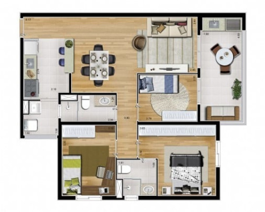 Imagem Apartamento com 2 Quartos à Venda, 65 m² em Jardim Do Mar - São Bernardo Do Campo
