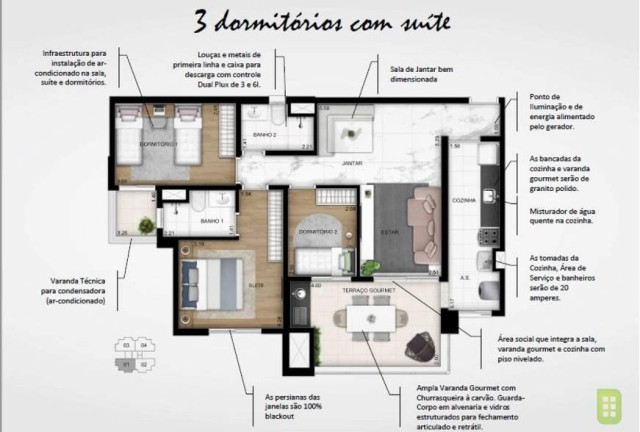 Imagem Apartamento com 3 Quartos à Venda, 87 m² em Vila Bastos - Santo André Imagem Apartamento com 3 Quartos à Venda, 87 m² em Vila Bastos - Santo André