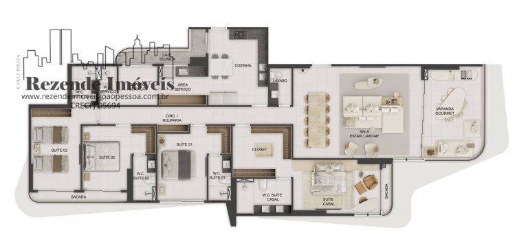 Imagem Apartamento com 4 Quartos à Venda, 215 m² em Altiplano Cabo Branco - João Pessoa Imagem Apartamento com 4 Quartos à Venda, 215 m² em Altiplano Cabo Branco - João Pessoa
