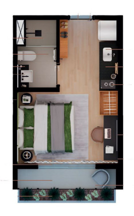 Imagem Studio com 1 Quarto à Venda, 22 m² em Moema - São Paulo Imagem Studio com 1 Quarto à Venda, 22 m² em Moema - São Paulo