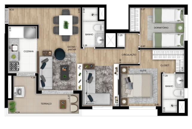 Imagem Apartamento com 3 Quartos à Venda, 67 m² em Vila Anastácio - São Paulo